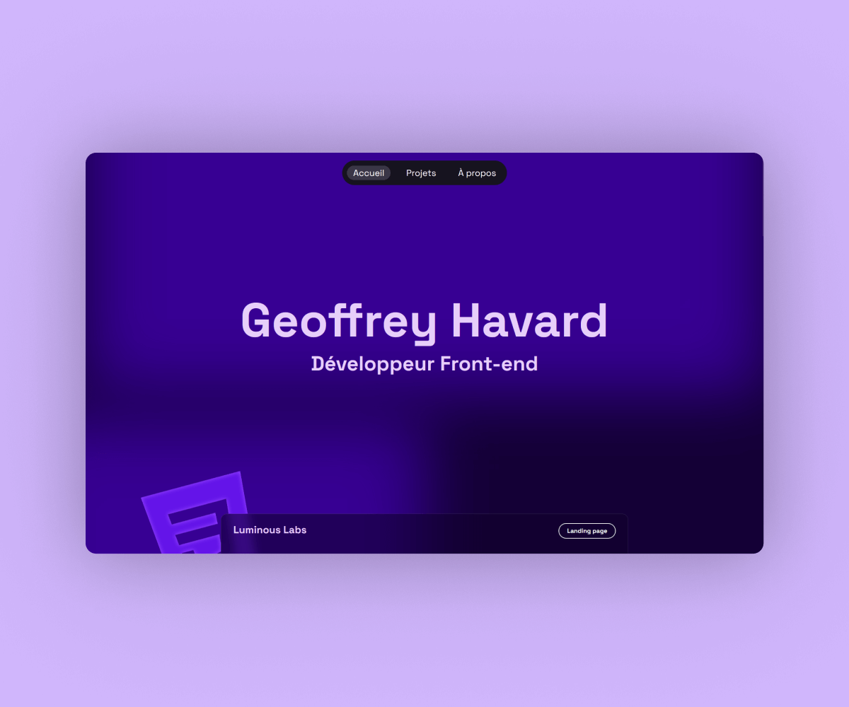 Portfolio Geoffrey Havard